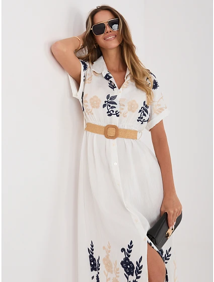 Šaty IR SK 2689 1.88 biela a tmavomodrá