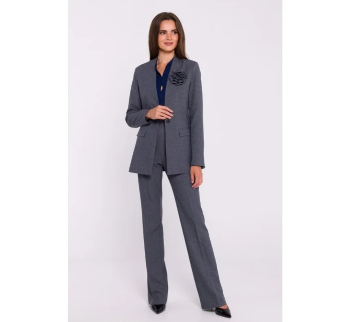 model 20502954 Květinové sako šedé - STYLOVE model 20502954 Květinové sako šedé - STYLOVE