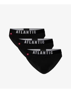 Pánske športové nohavičky ATLANTIC 3Pack - čierne