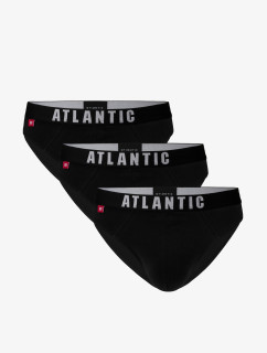 Pánske športové nohavičky ATLANTIC 3Pack - čierne