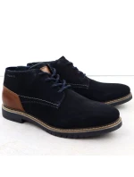 Pánské semišové kožené boty tmavě modré model 21906024 - Bugatti Pánské semišové kožené boty tmavě modré model 21906024 - Bugatti