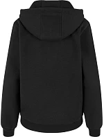 Build your Brand BY 289 Dámska mikina s kapucňou v oversize štýle „Fluffy“ 56.0289 čierna