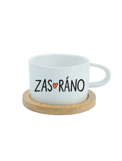 ZAS_RÁNO - bílý hrníček makronka 200 ml