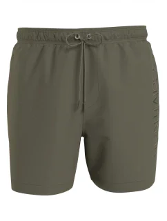 Pánske kúpacie kraťasy - KM00718 MSP - khaki - Calvin Klein