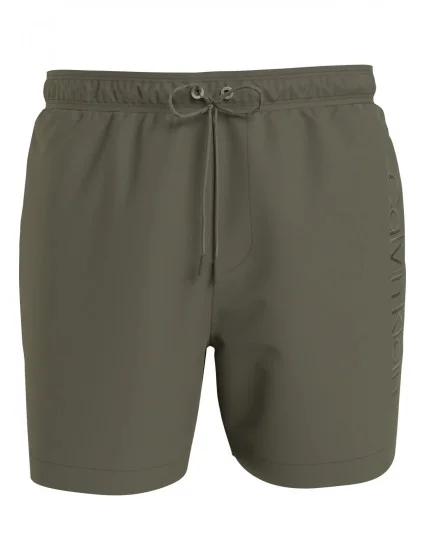 Pánske kúpacie kraťasy - KM00718 MSP - khaki - Calvin Klein
