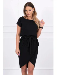 Dámske pletené šaty 8980 black - Kesi