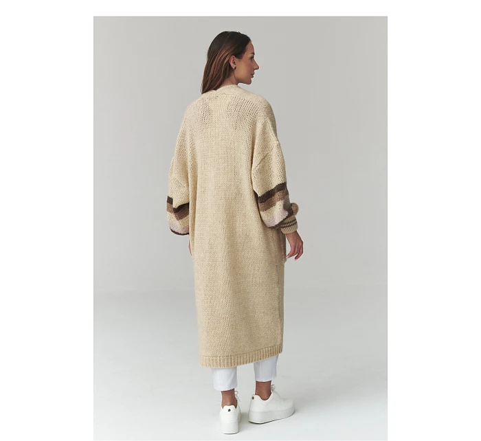 Zapínanie svetra model 226865 Makadamia Zapínanie svetra model 226865 Makadamia