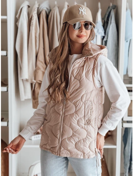 dámská přechodná prošívaná vesta růžová Dstreet model 21987043 - FashionStreet