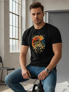 Pánske tričko s potlačou Vintage Vibes black NX052R
