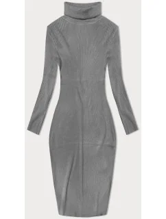 Šedé tužkové šaty s rolákem model 20082429 - NEW COLLECTION