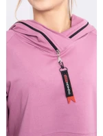 Tmavo ružová tunika na zips s kapucňou Oversize Tmavo ružová tunika na zips s kapucňou Oversize