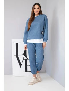 Dámska súprava s voľnou mikinou a teplákmi Butter Denim