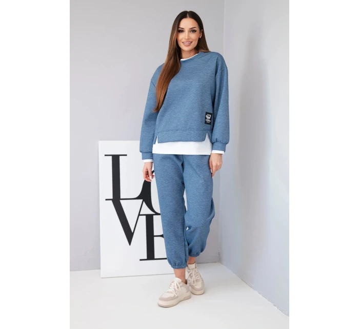 Dámska súprava s voľnou mikinou a teplákmi Butter Denim Dámska súprava s voľnou mikinou a teplákmi Butter Denim
