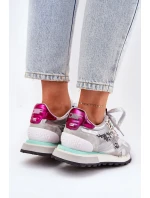 Sneakersy Buty Sportowe Damskie D.Franklin DFSH378006 Srebrne