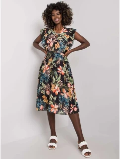 Šaty DHJ SK 13198.27 čierna a zelená