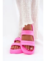 Dámske ľahké papuče na platforme S.Barski - fuchsiová