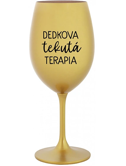 DEDEK'S FLUID THERAPY - zlatý pohár na víno 350 ml