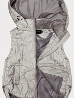 BH Forever Dámske krátke tričko bez rukávov s odnímateľnou kapucňou Light Beige (BH-2414BIG)