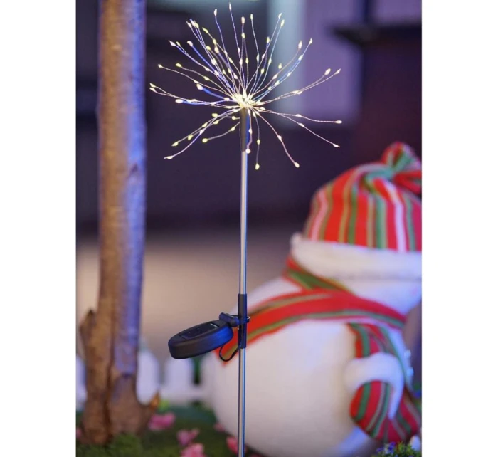 SOLÁRNE SVIETIDLO FÚKAČ STROM OHŇOSTROJ 80CM 90 LED