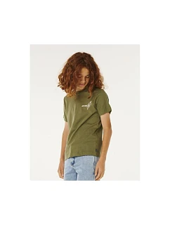 Chlapčenské tričko RIP CURL Eternal Shred Art Tee-Boy, zelené, detské