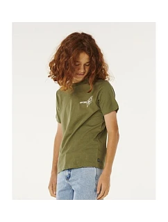 Chlapčenské tričko RIP CURL Eternal Shred Art Tee-Boy, zelené, detské