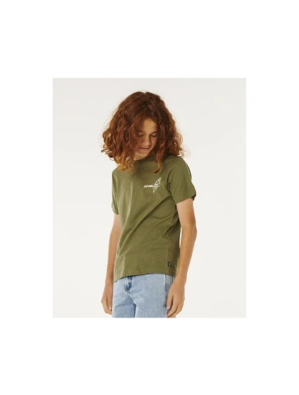 Chlapčenské tričko RIP CURL Eternal Shred Art Tee-Boy, zelené, detské