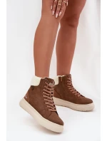 Dámské zimní boty s kožíškem model 21725170 hnědé - Lee Cooper Dámské zimní boty s kožíškem model 21725170 hnědé - Lee Cooper