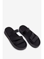 dámské pantofle na platformě s pásky Černé model 21943290 - Boto dámské pantofle na platformě s pásky Černé model 21943290 - Boto