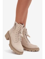 Dámske členkové topánky Vinceza so zateplením - béžové Dámske členkové topánky Vinceza so zateplením - béžové