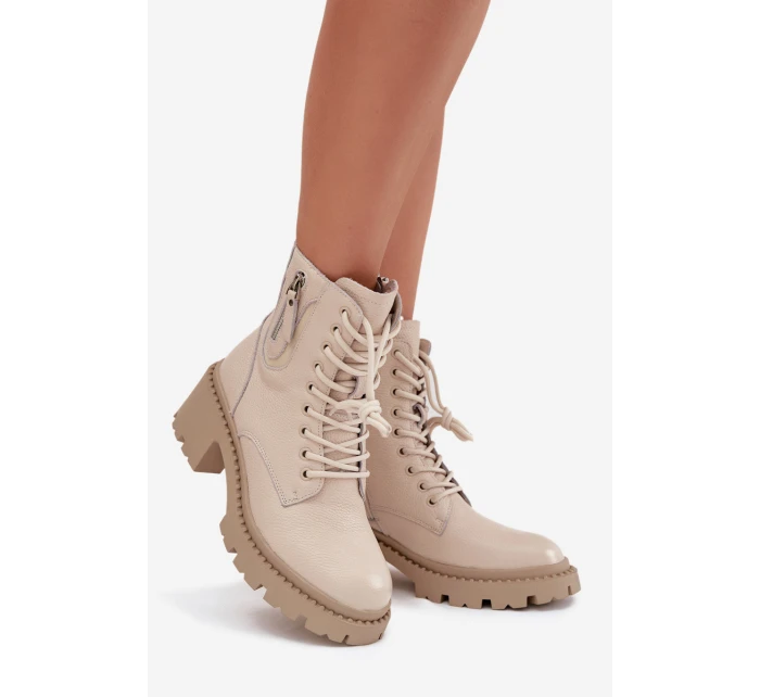 Dámske členkové topánky Vinceza so zateplením - béžové Dámske členkové topánky Vinceza so zateplením - béžové