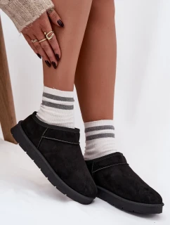 Dámske snehové topánky Serenne s kožušinou - čierne