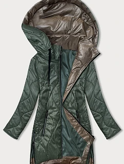 Tmavě zelená dámská bunda s odepínací kapucí model 18851537 - S'WEST