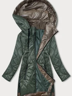 Tmavě zelená dámská bunda s odepínací kapucí model 18851537 - S'WEST