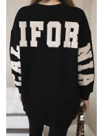 Izolovaná mikina s nápisom California čierny