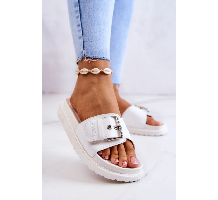 Klasyczne Klapki Damskie Big Star JJ274A309 Białe