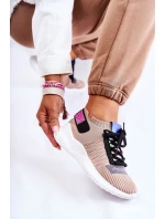 Damskie Wsuwane Sportowe Buty Sneakersy Beżowe Klayra