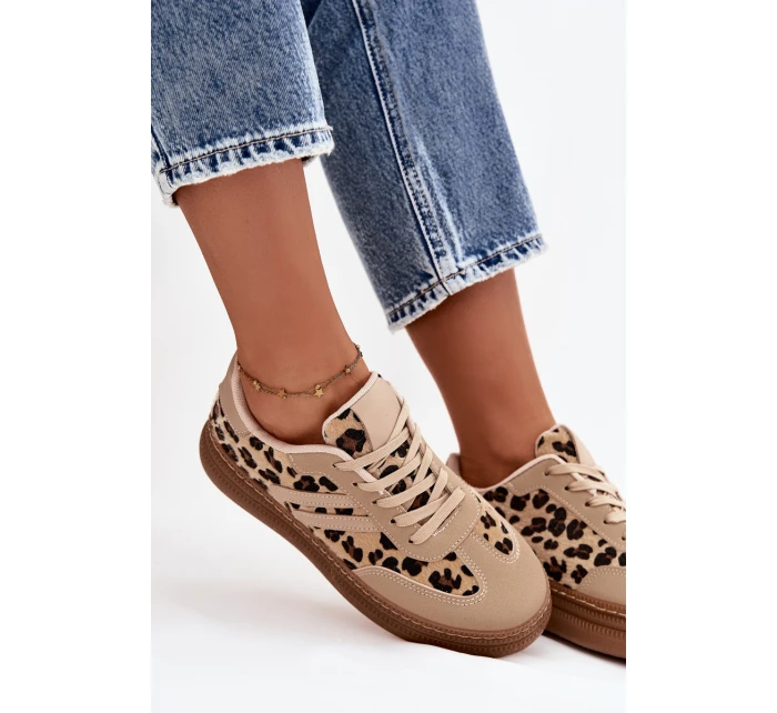 Dámské tenisky na platformě Panterka béžové Denissa Dámské tenisky na platformě Panterka béžové Denissa