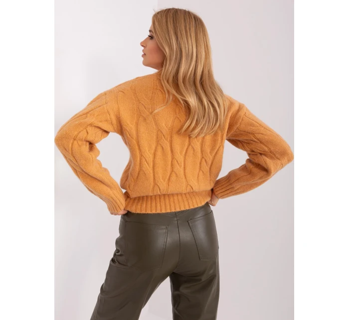 Sweter AT SW model 18955290 camelowy - FPrice Sweter AT SW model 18955290 camelowy - FPrice