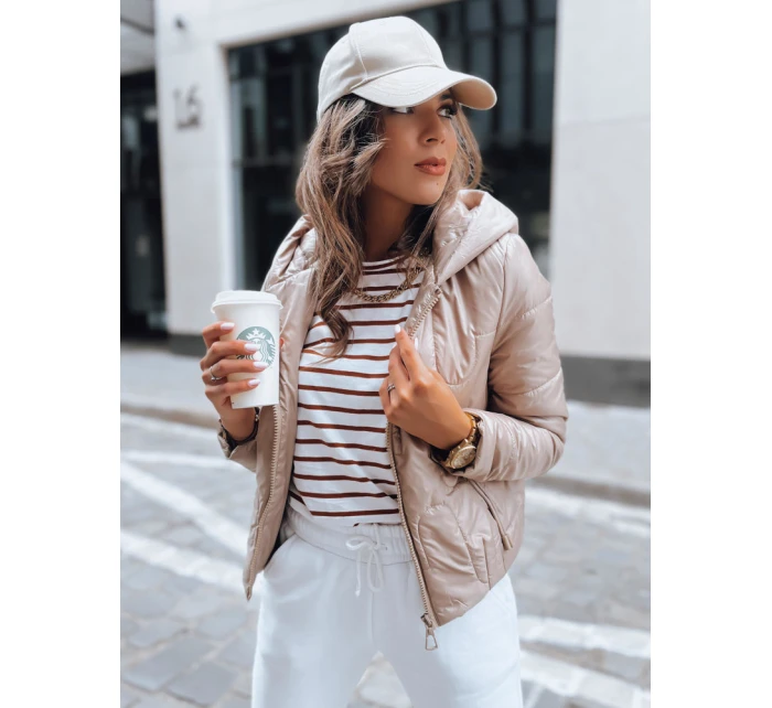Dámská přechodná prošívaná bunda camel Dstreet model 21970051 - FashionStreet