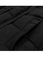 Zimowa kurtka damska z kapturem czarna model 21247792 - Glakate Zimowa kurtka damska z kapturem czarna model 21247792 - Glakate