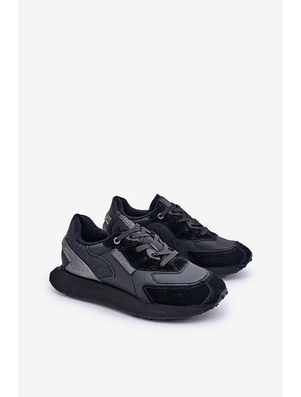 Kožené Pánské Tenisky Big Star model 21675343 HiPoly System Černé - Big Star Shoes