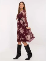 Sukienka IT SK model 21494218 bordowy - FPrice Sukienka IT SK model 21494218 bordowy - FPrice