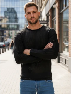 Pánsky čierny sveter FashionStreet WX2312z