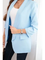 Dámská sako bez zapínání s podšívkou S/M modrá
