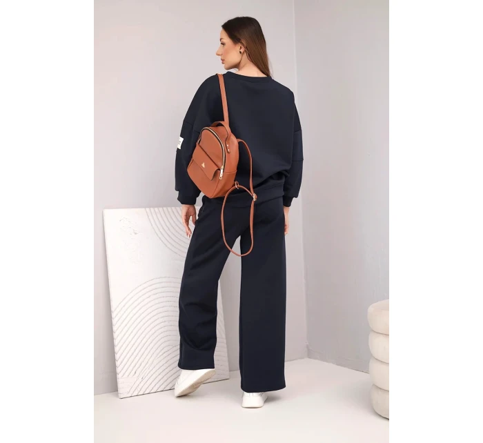 Dámsky set maslová mikina + nohavice modrá