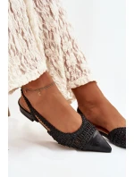 Dámské sandály s pletením na Černé model 21911471 - Boto
