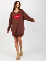 Mikina VI BL 3113.73P tmavo hnedá