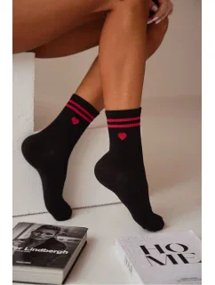 DÁMSKE PONOŽKY SO SRDIEČKOM A PRÚŽKAMI 0200.137