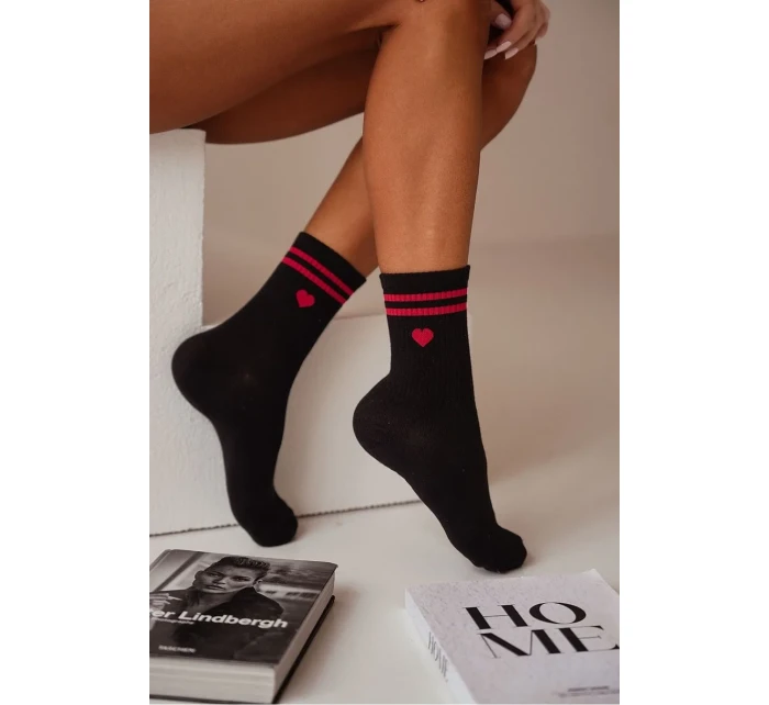 DÁMSKE PONOŽKY SO SRDIEČKOM A PRÚŽKAMI 0200.137 DÁMSKE PONOŽKY SO SRDIEČKOM A PRÚŽKAMI 0200.137