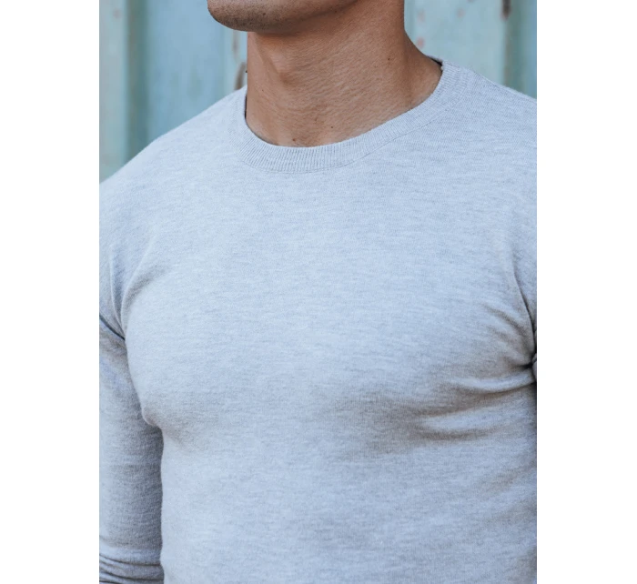 Pánský klasický svetr světle šedý Dstreet model 21979968 - FashionStreet Pánský klasický svetr světle šedý Dstreet model 21979968 - FashionStreet